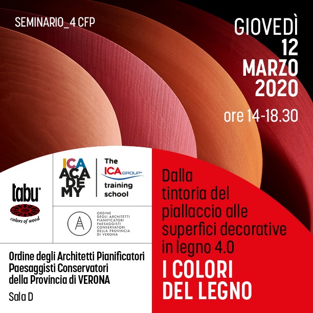 Seminario I COLORI DEL LEGNO, Verona, 12 marzo 2020