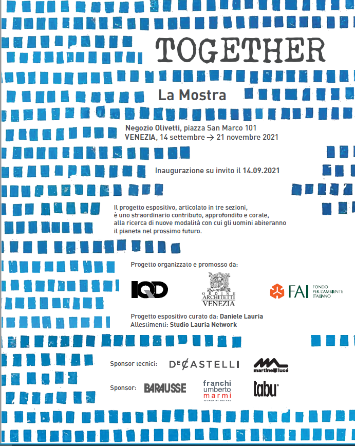 VENEZIA, MOSTRA “TOGETHER” NEGOZIO OLIVETTI, PIAZZA SAN MARCO 101