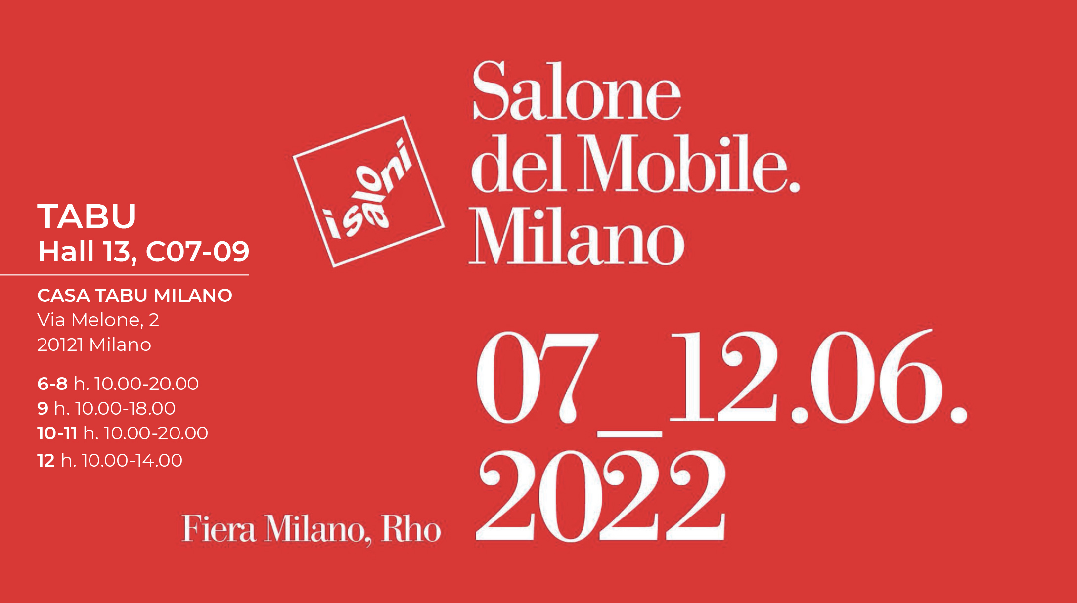 Salone del Mobile. Milano Hall 13
