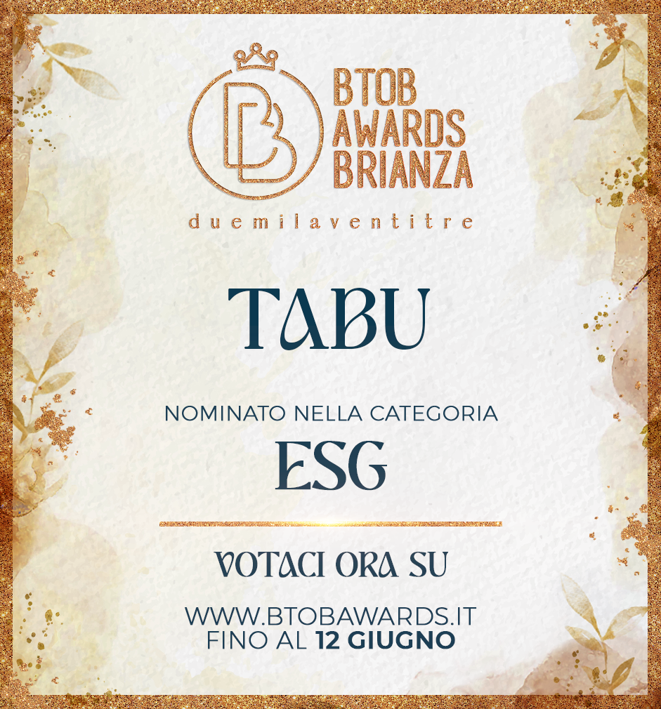 BtoB Awards 2023. Vota Tabu nella categoria ESG
