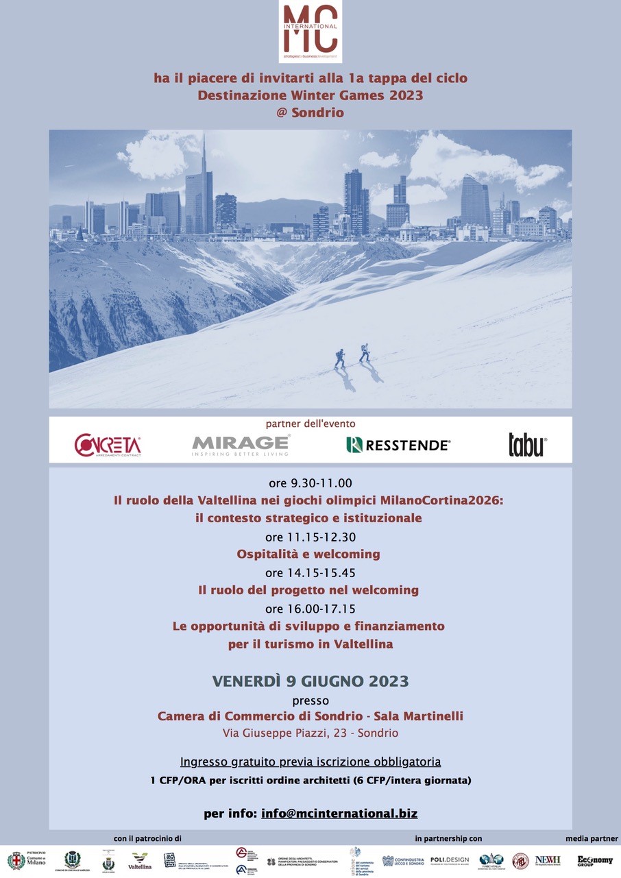 Destinazione Winter Games     @ Sondrio , 9 Giugno 2023