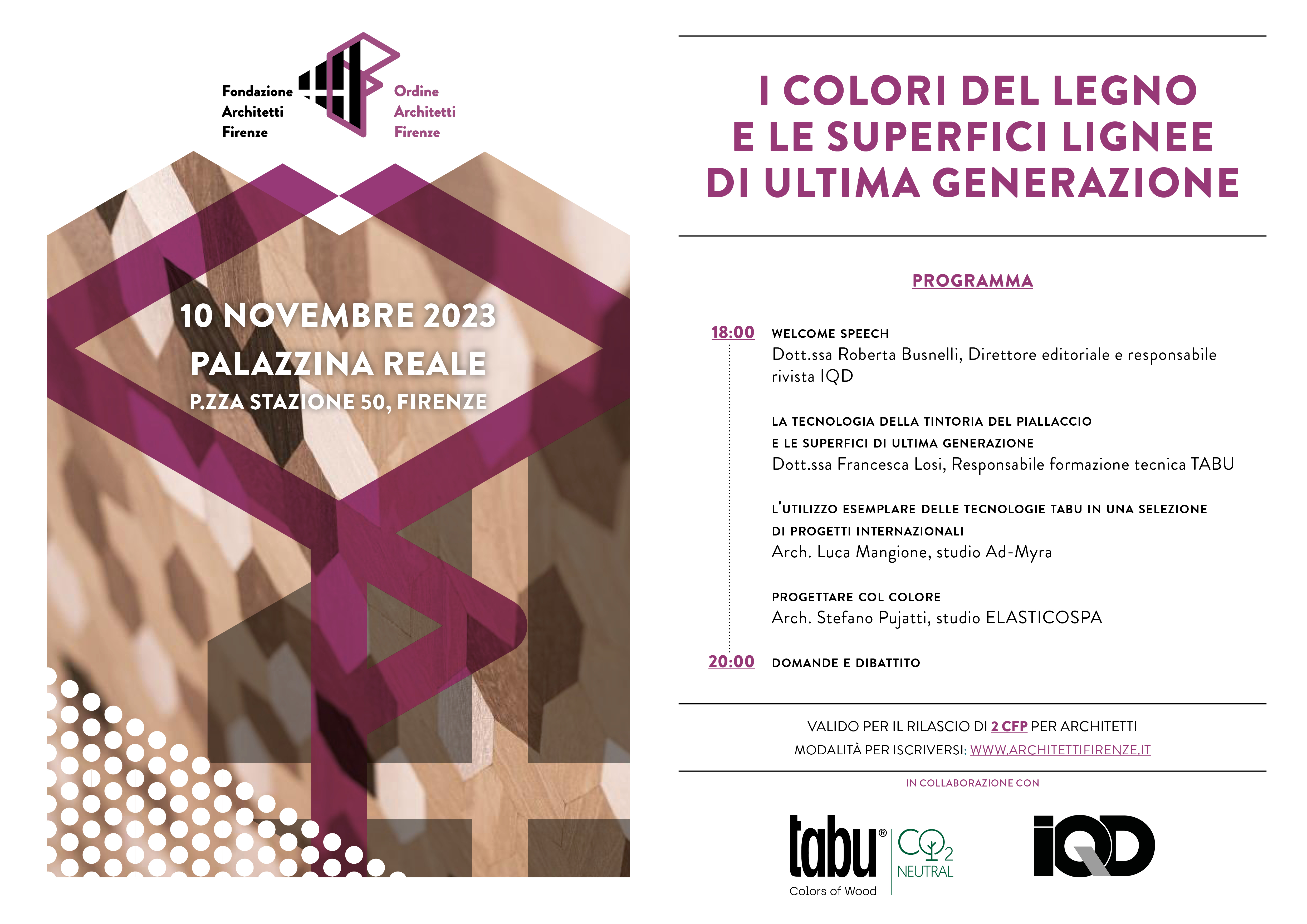 FIRENZE, 10 Novembre 2023, ore 18-20, Palazzina Reale